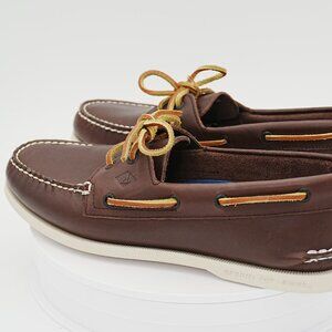 Sperry Brown Leather Boat Shoes Classic Top-Sider